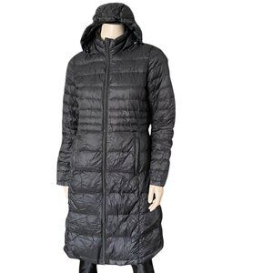Sears Down Lightweight Packable Puffer Coat Black Sz M